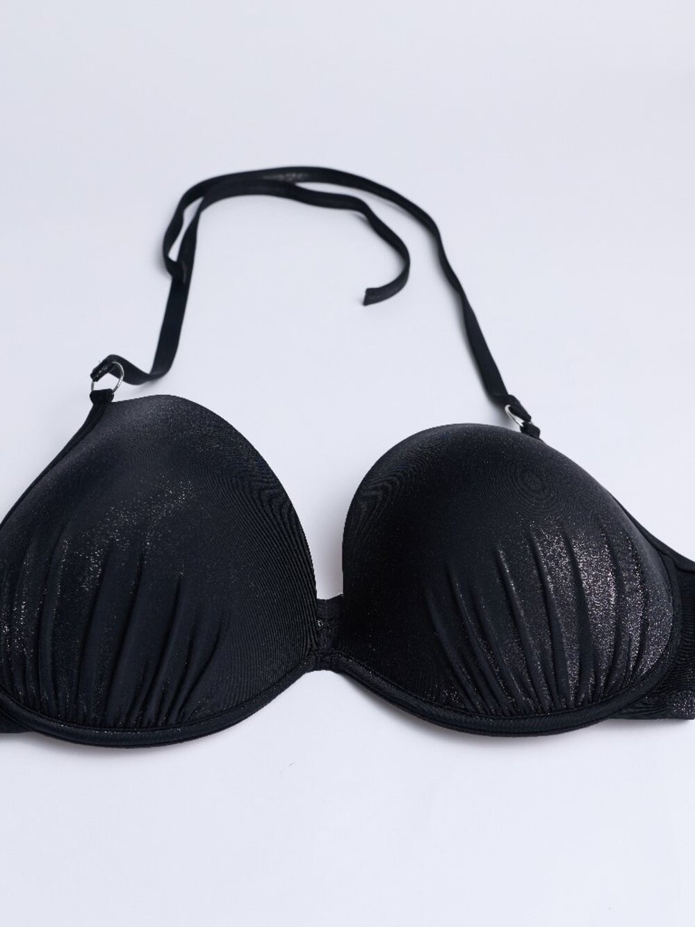 Shade & Shore 38 DD Black Glitter Bikini Top